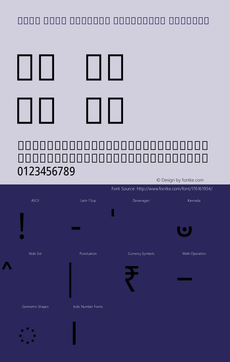 Noto Sans Kannada Condensed Regular Version 2.001图片样张