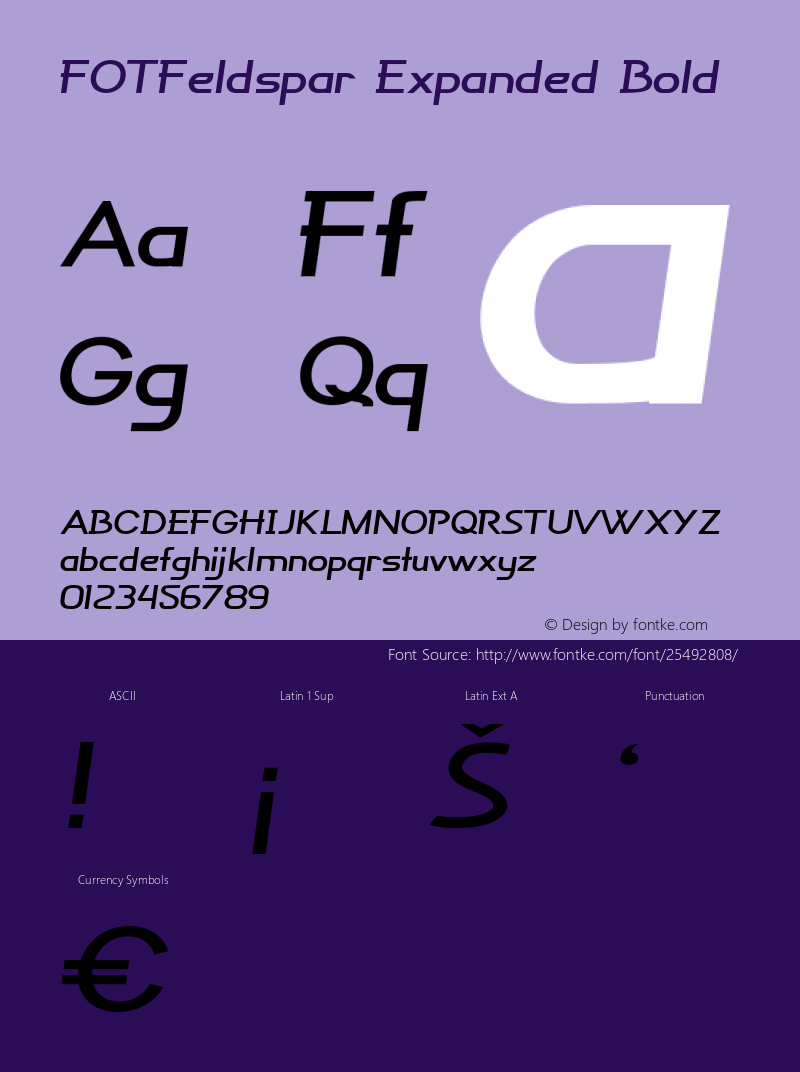 FOTFeldspar-ExpandedBold Version 1.000 Font Sample