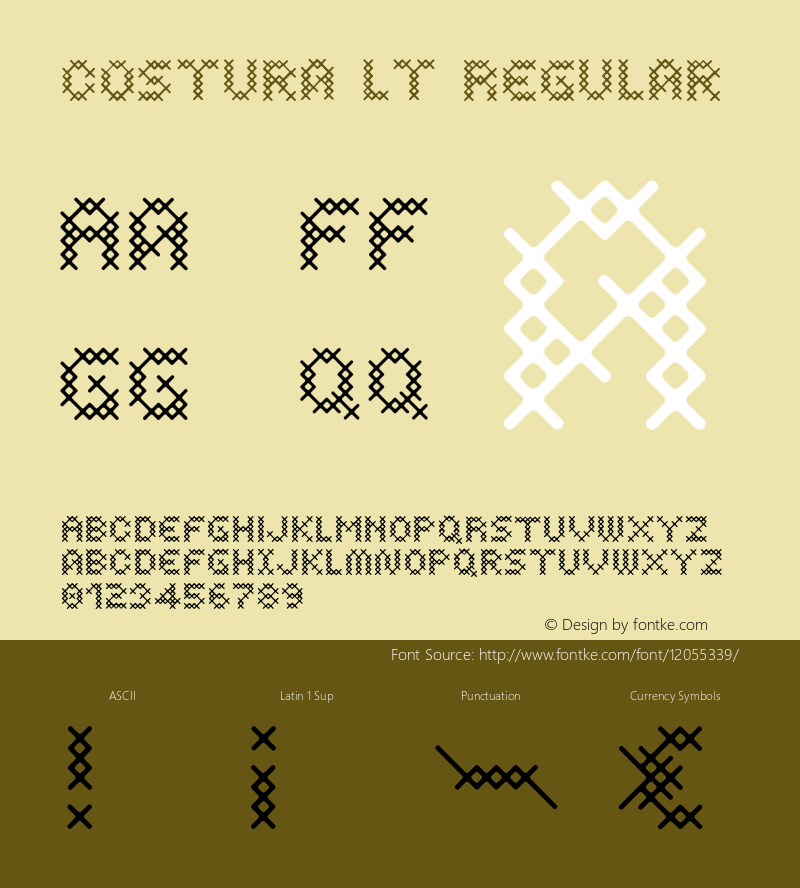 Costura Lt Regular Version 2.210;PS 002.021;hotconv 1.0.38 Font Sample