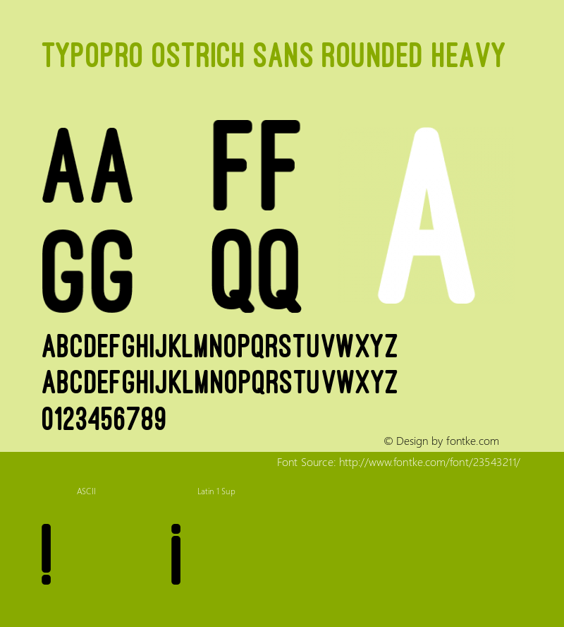 TypoPRO Ostrich Sans Heavy Version 1.002 Font Sample