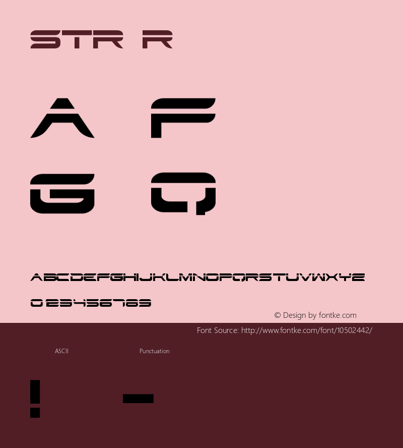 STR Regular 1 Font Sample