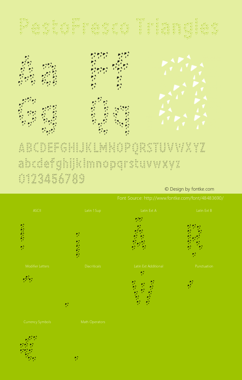 PestoFresco Triangles Version 1.000;PS 001.000;hotconv 1.0.88;makeotf.lib2.5.64775 Font Sample