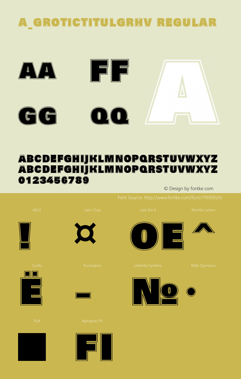 a_GroticTitulGrHv Regular 01.03 Font Sample