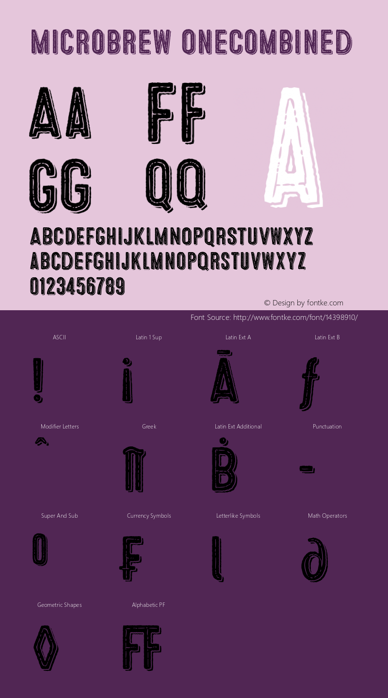 Microbrew OneCombined Version 1.000 Font Sample