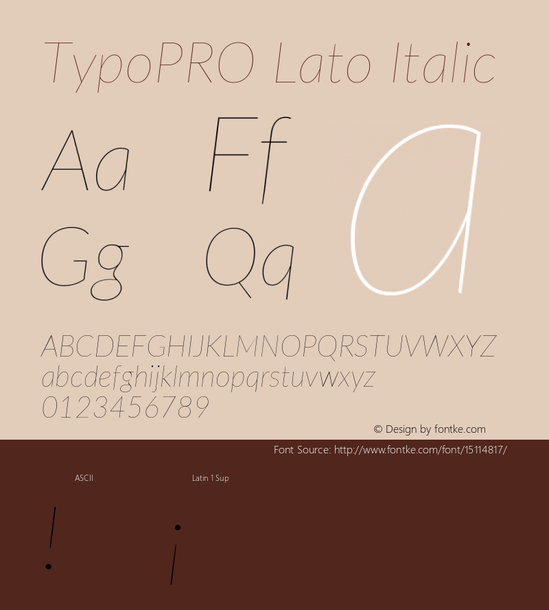 TypoPRO Lato Italic Version 2.010; 2014-09-01; http://www.latofonts.com/ Font Sample