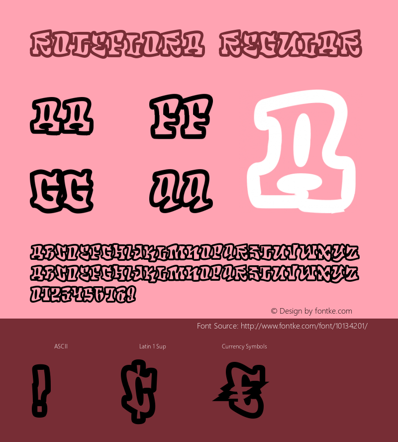 RoteFlora Regular 1.1  10.08.99 Font Sample