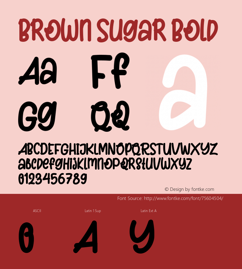 Brown Sugar Bold Version 1.005;Fontself Maker 3.5.1 Font Sample