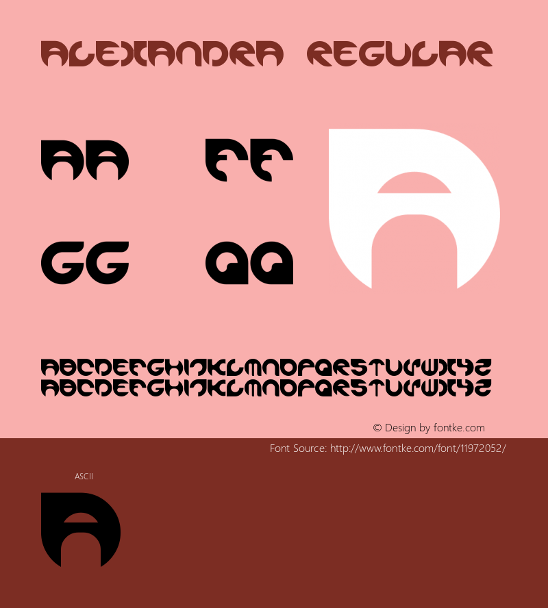 alexandra Regular Version 000.000 Font Sample