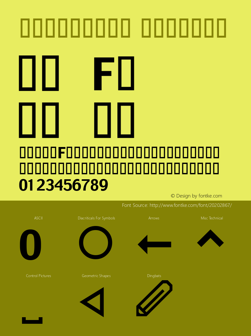 .Keyboard 4.0d4 Font Sample