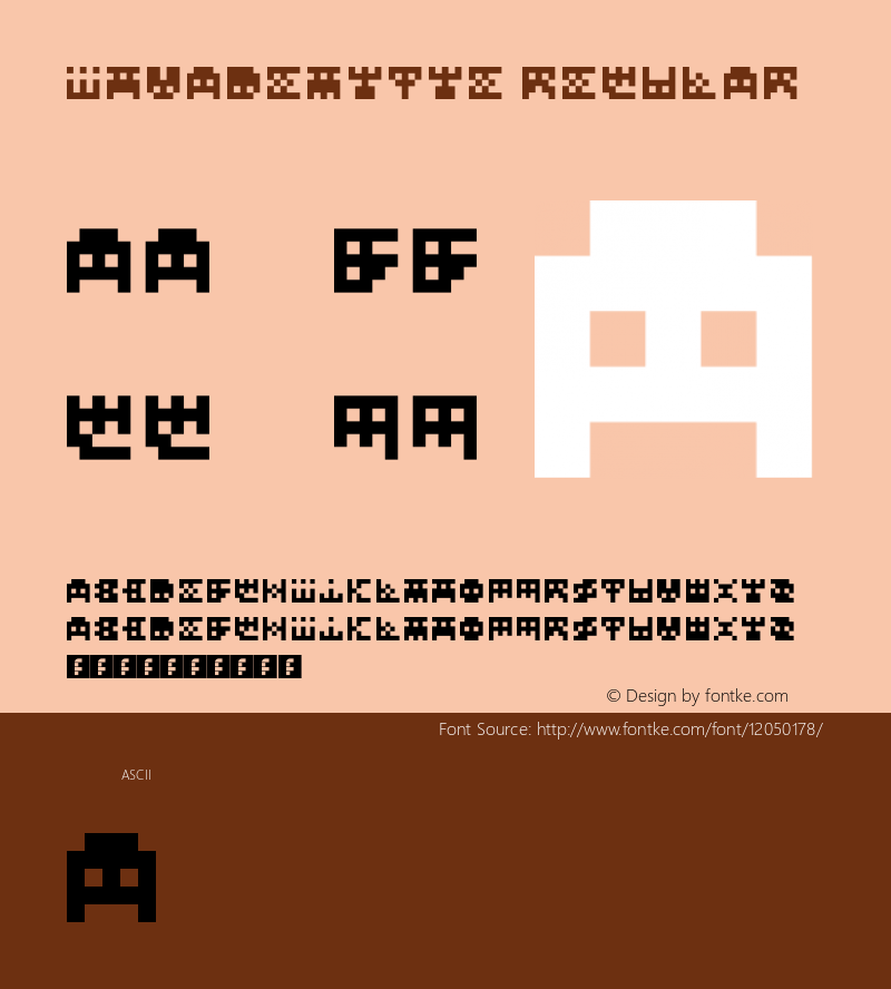 InvadeMytye Regular Version 1.0 Font Sample