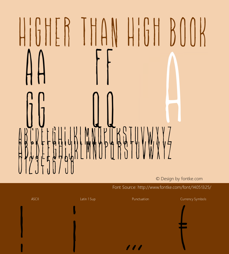 Higher Than High Book Version 1.00 January 21, 201 Font Sample