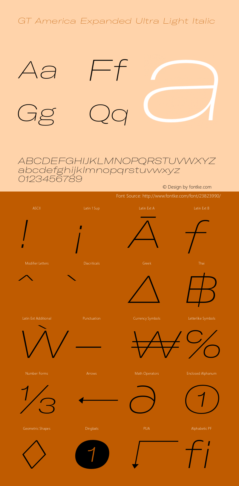 GT America Expanded Ultra Light Italic Version 4.001;PS 004.001;hotconv 1.0.88;makeotf.lib2.5.64775 Font Sample