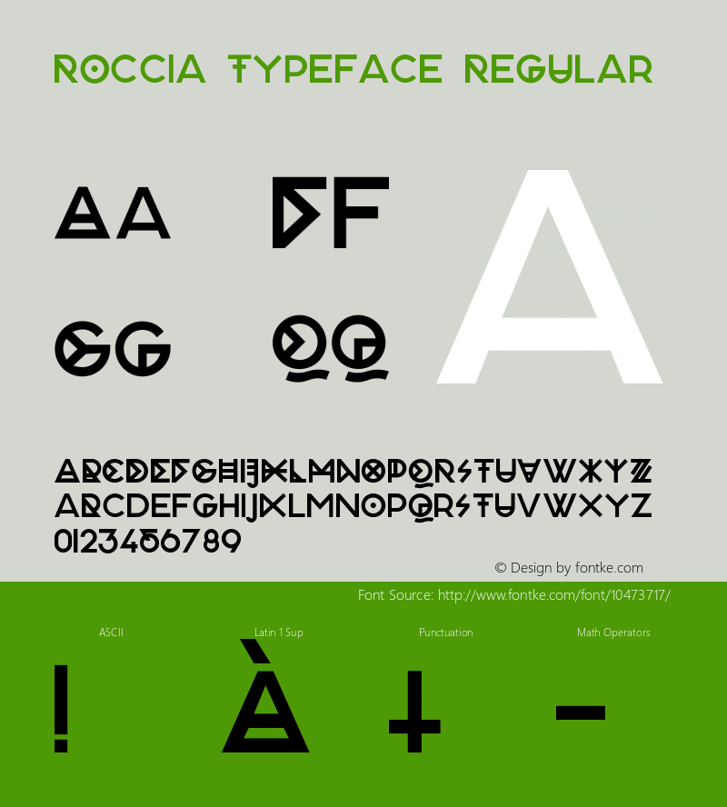 Roccia Typeface Regular 1.000 Font Sample