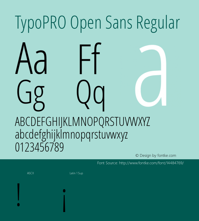 TypoPRO Open Sans Regular Version 1.10 Font Sample