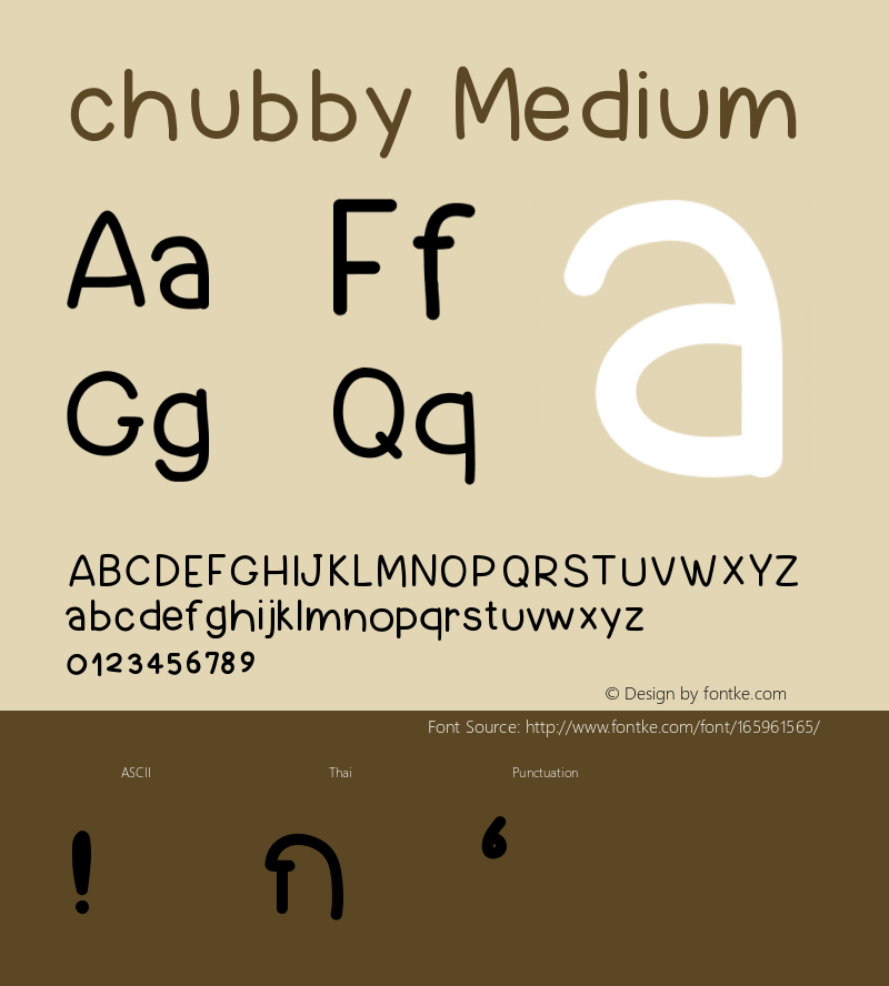 chubby Version 001.000 Font Sample