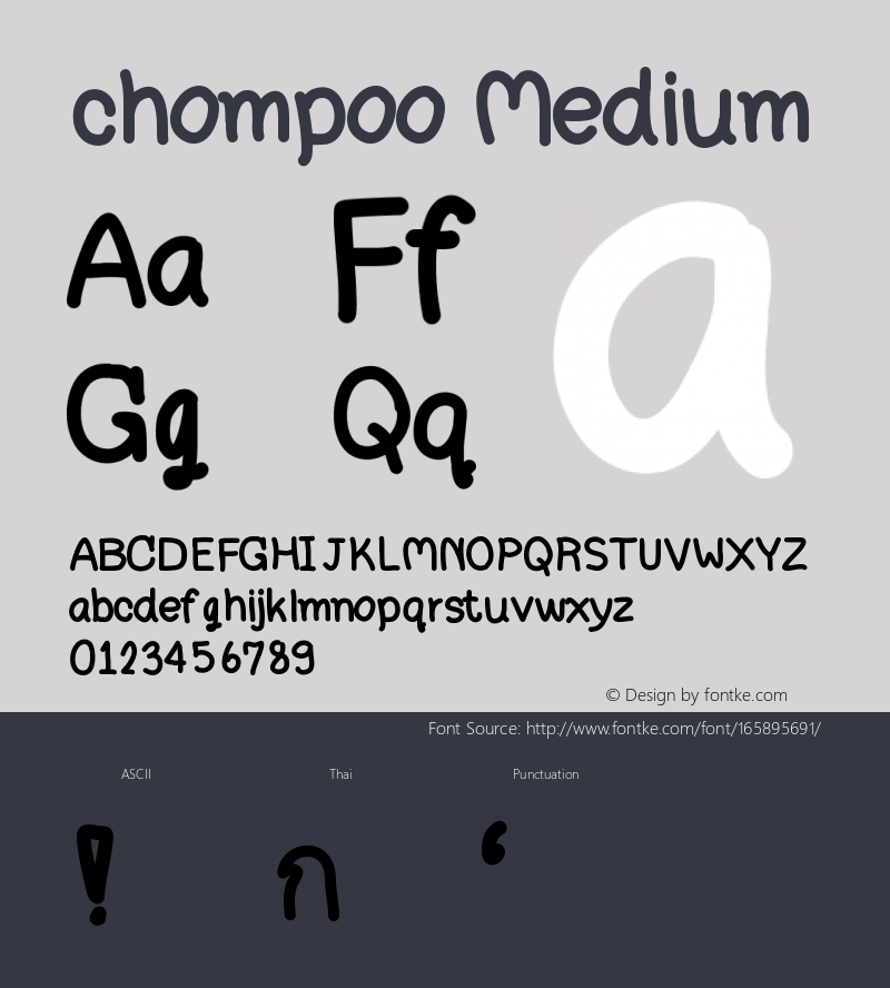 chompoo Version 001.000 Font Sample