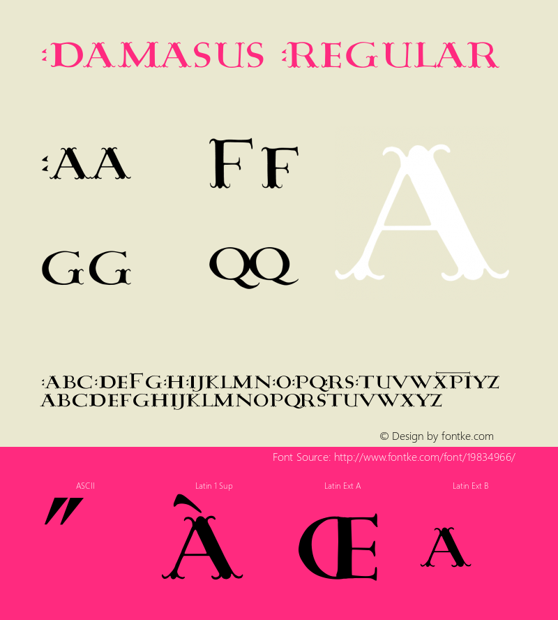 Damasus Version 1.00 Font Sample