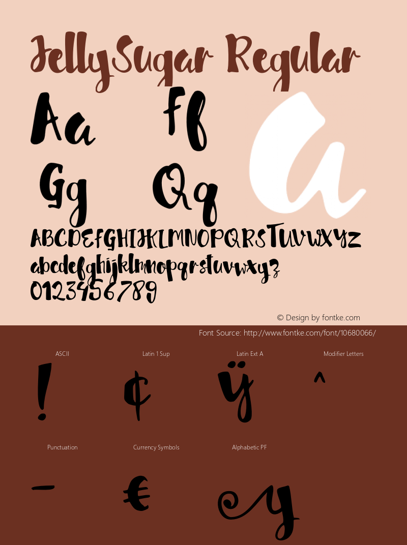 JellySugar Regular 1.000 Font Sample