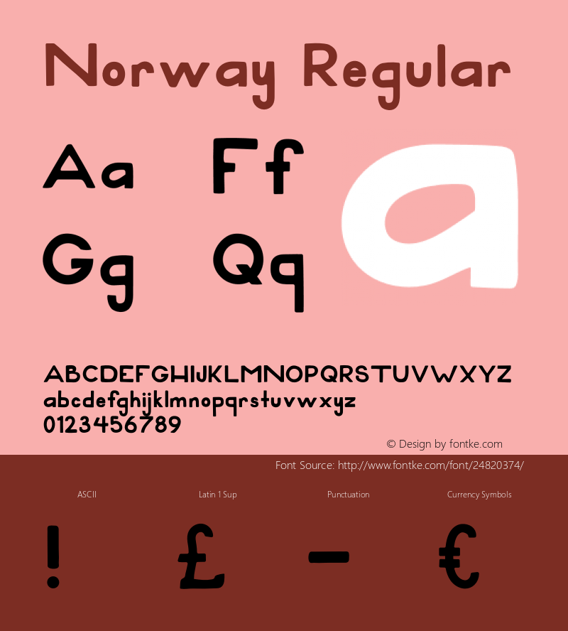 Norway Version 1.002;Fontself Maker 2.1.2 Font Sample