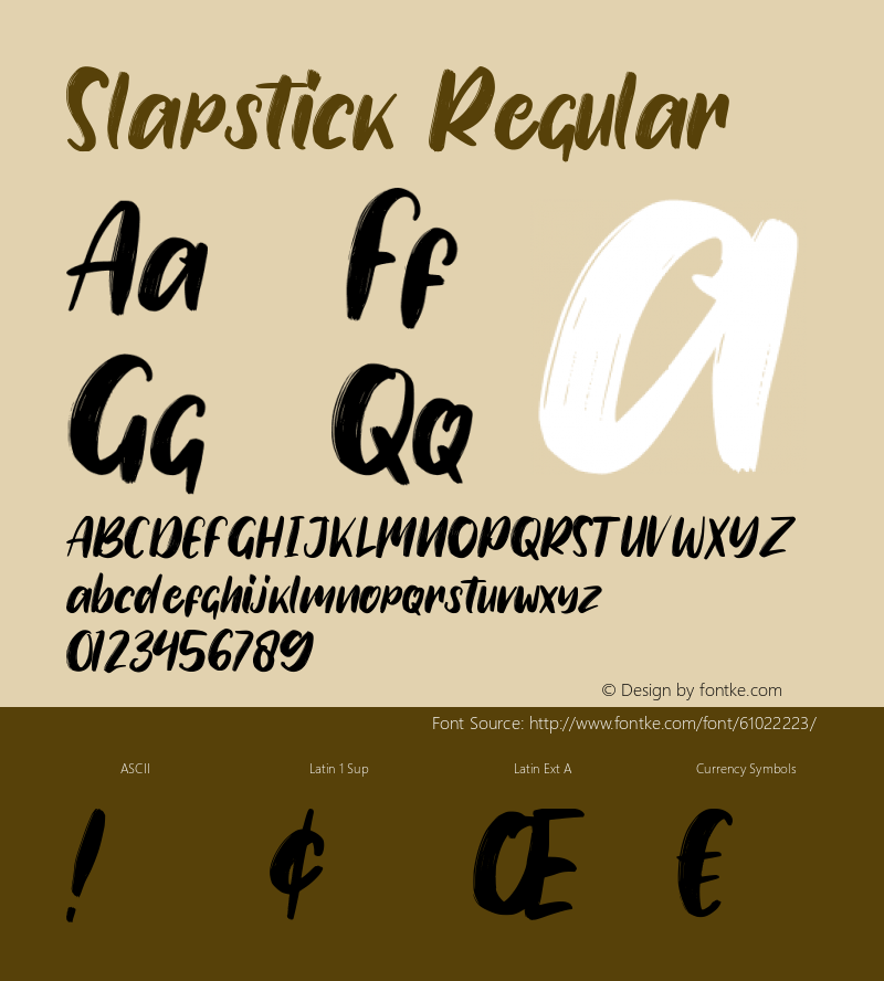 Slapstick  Font Sample