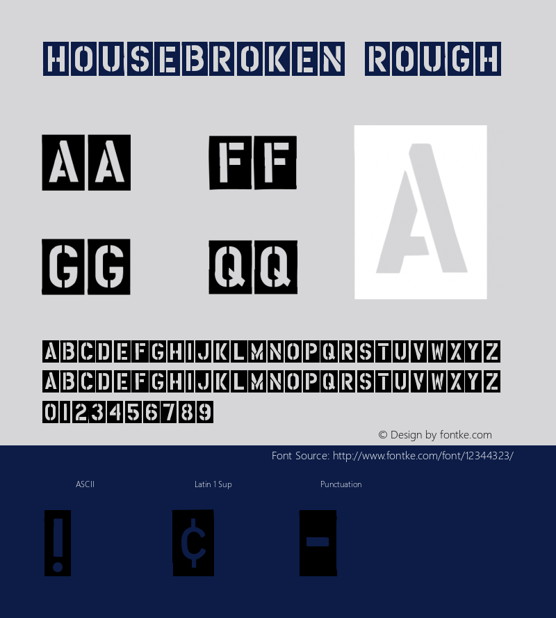 Housebroken Rough Version 001.000 Font Sample