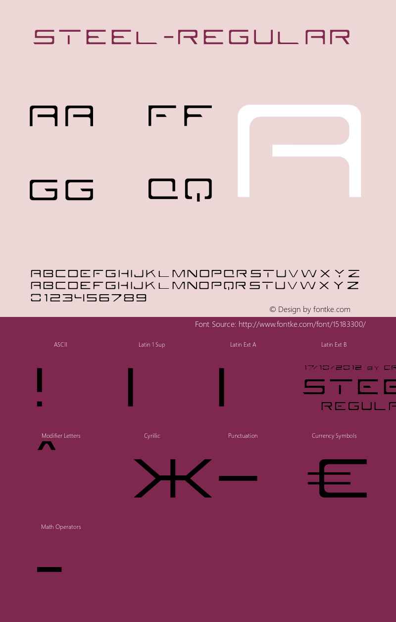 Steel-Regular ☞ Version 1.000;com.myfonts.easy.cerri-antonio.steel.regular.wfkit2.version.3Tq3 Font Sample