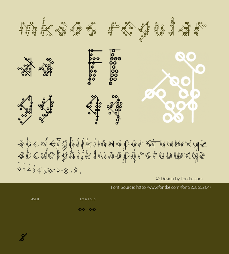 MKaos-Regular 1.0 2004-01-04 Font Sample