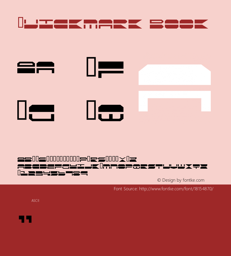 Quickmark Book Version 1 Font Sample