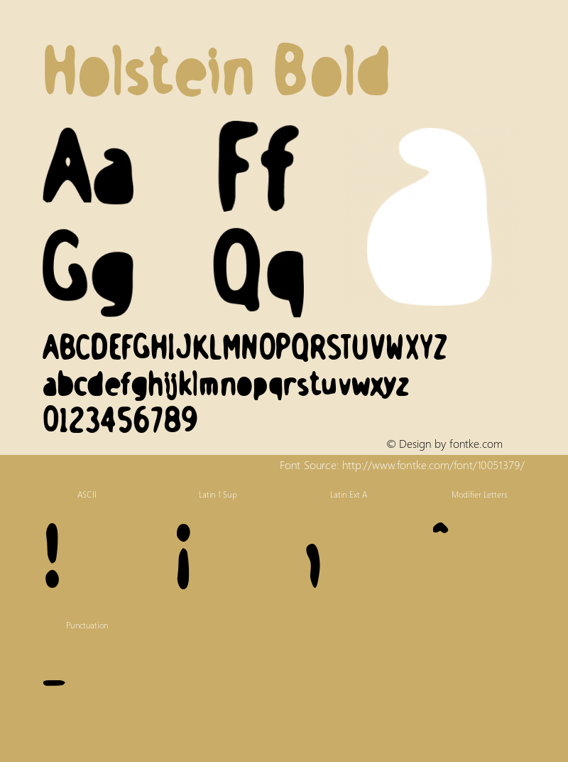 Holstein Bold Altsys Fontographer 4.0.3 03.04.1995 Font Sample