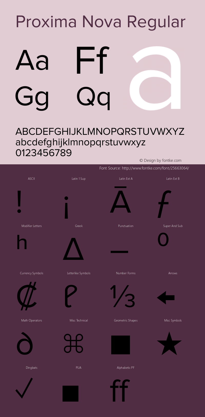 Proxima Nova Rg Regular Version 1.101;PS 001.001;hotconv 1.0.38 Font Sample