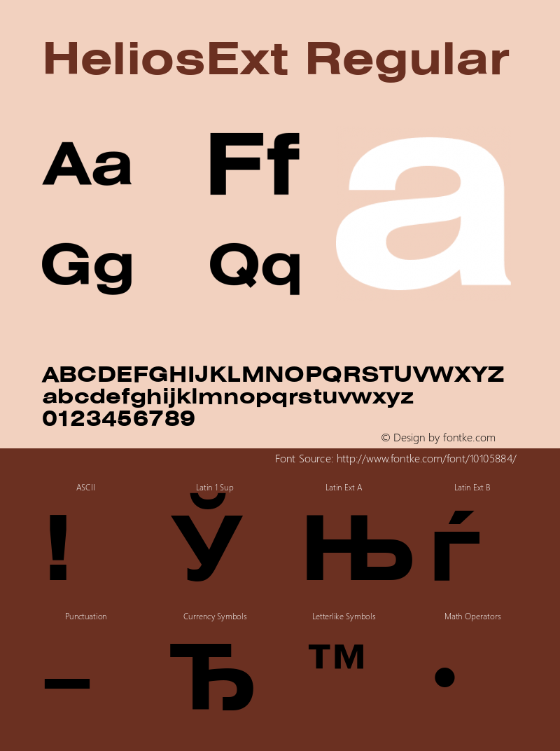 HeliosExt Regular 001.001 Font Sample