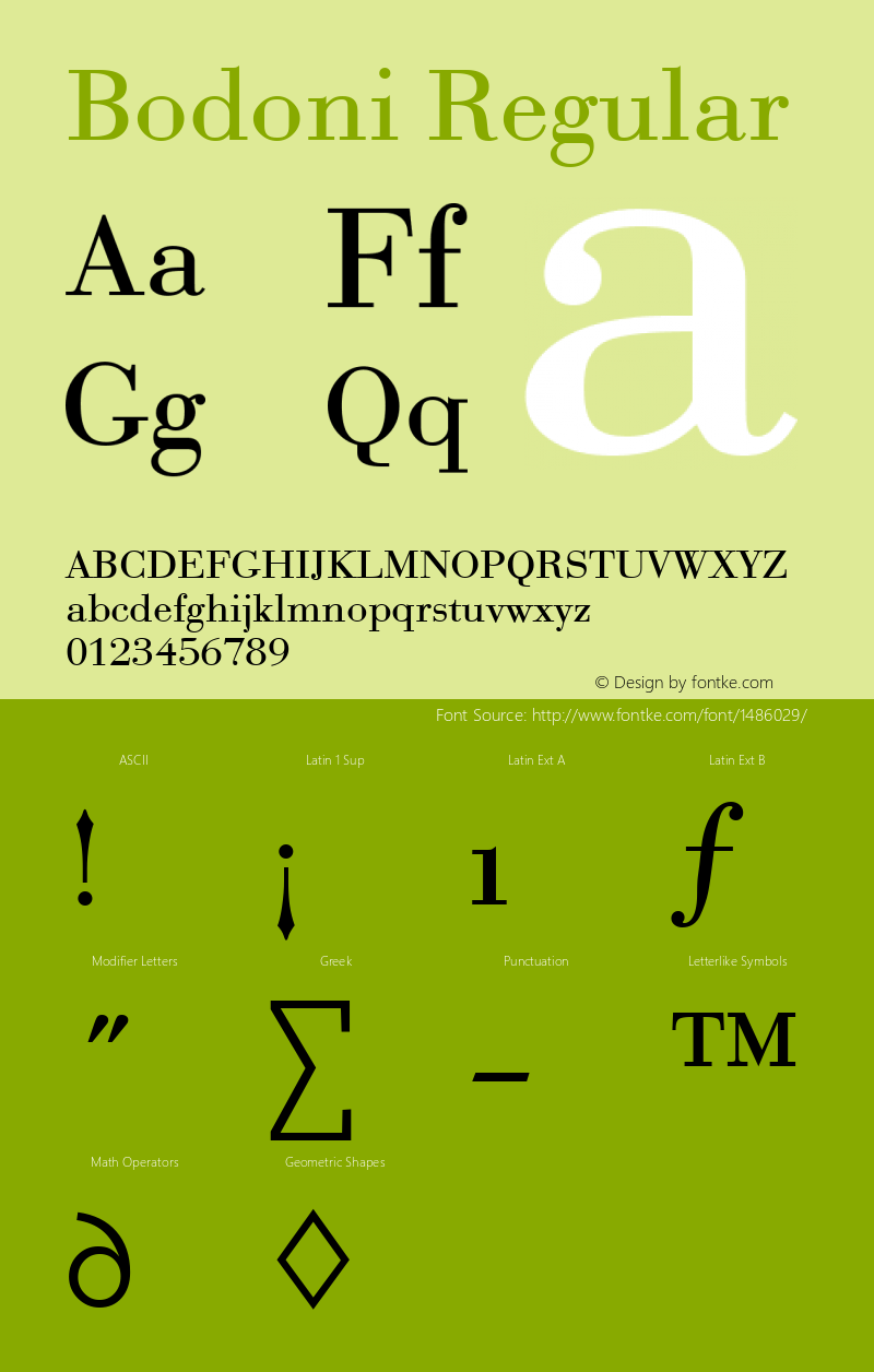 Bodoni Regular Altsys Fontographer 3.5  5/3/92 Font Sample