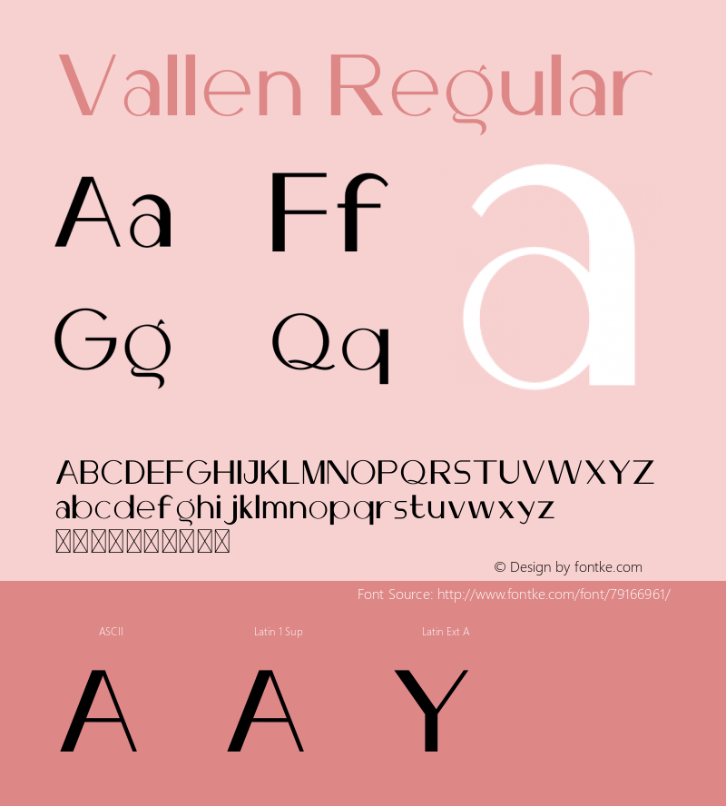 Vallen Version 1.008;Fontself Maker 3.5.1 Font Sample