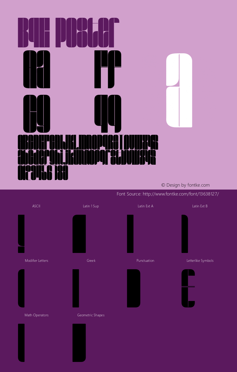 BQE Poster Version 001.000 Font Sample