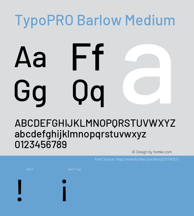 TypoPRO Barlow Medium Version 1.301 Font Sample