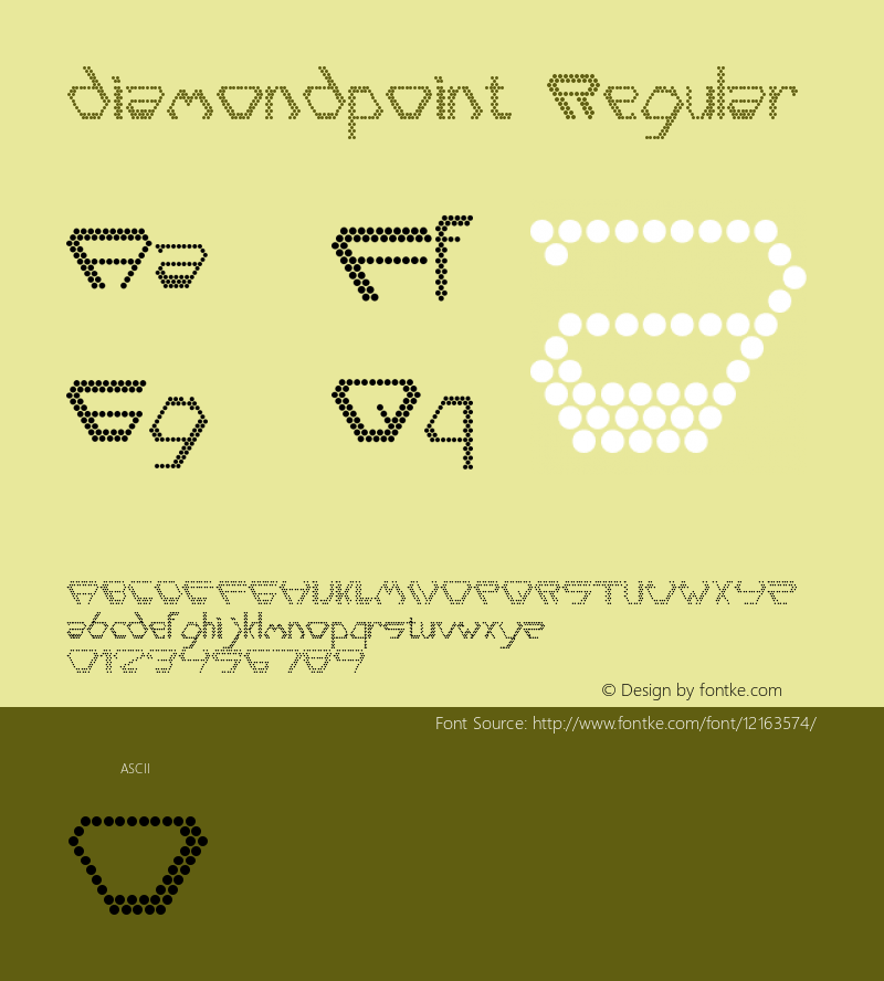 diamondpoint Regular Version 001.000 Font Sample