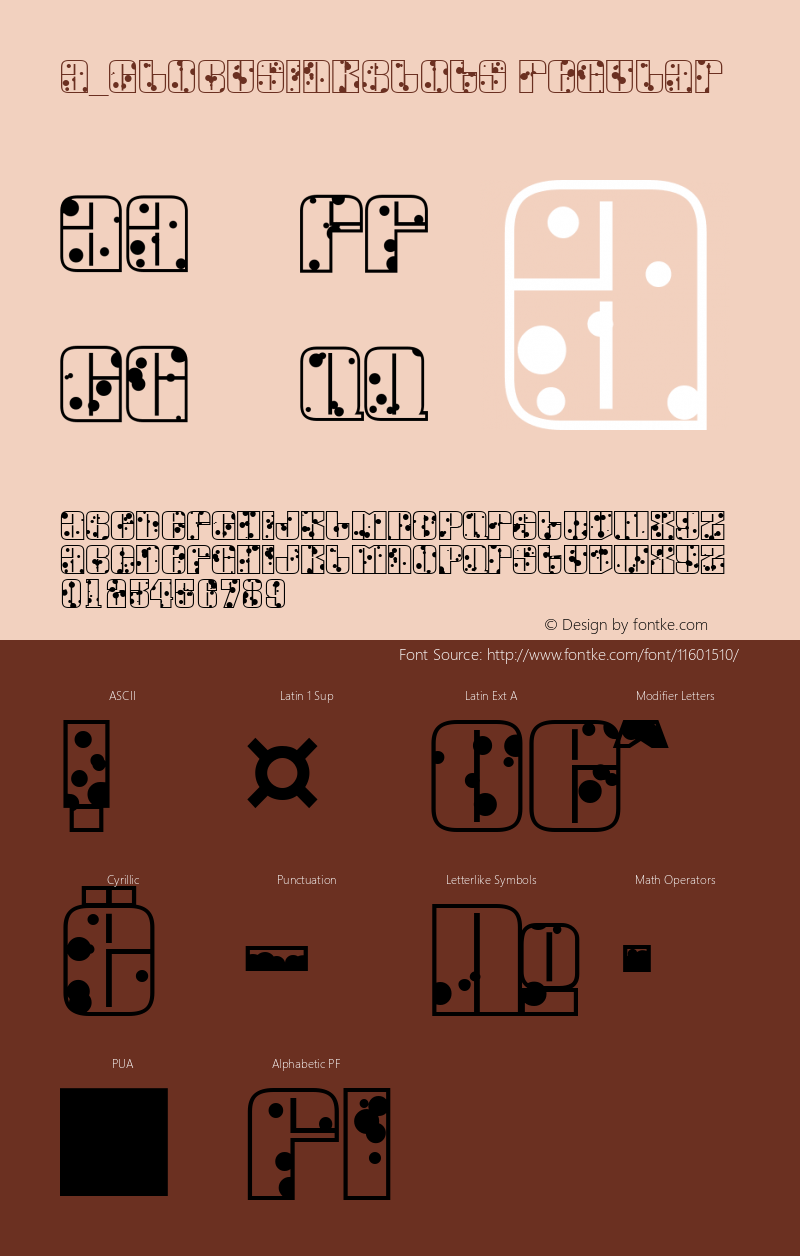 a_GlobusInkBlots Regular 01.02 Font Sample