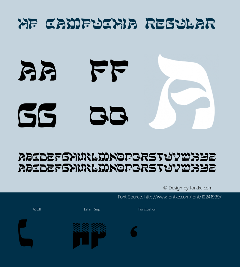 HP-Campuchia Regular 2 Font Sample