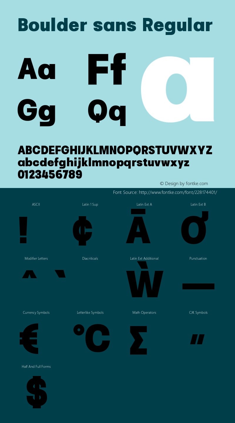 Boulder sans Version 1.000图片样张