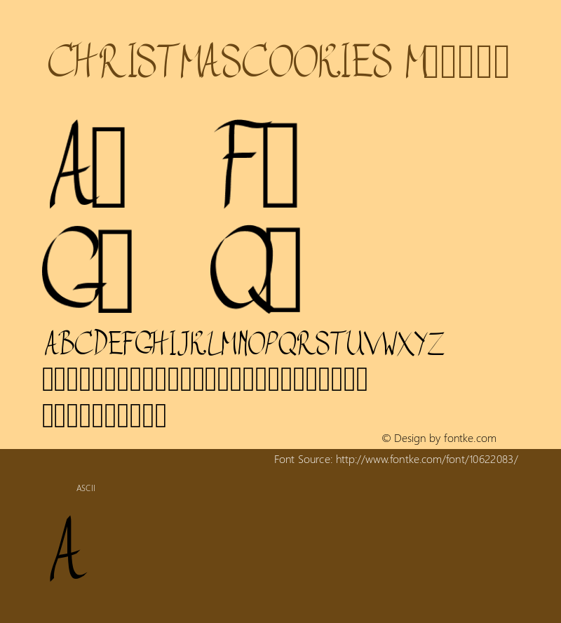 CHRISTMASCOOKIES Medium Version 001.000 Font Sample