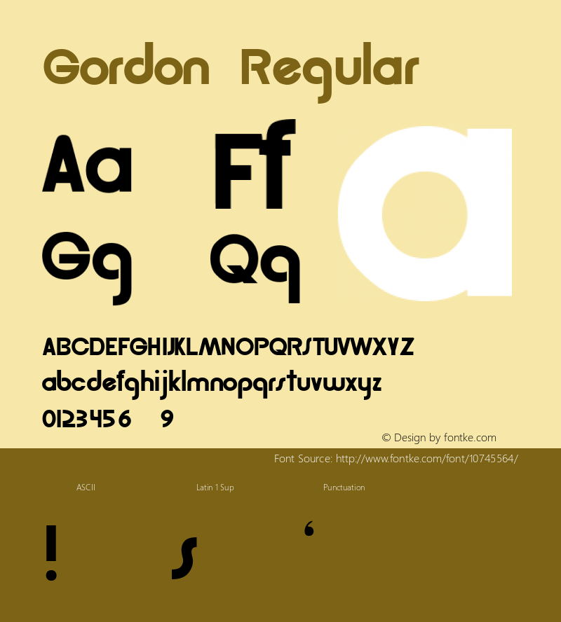 Gordon Regular Altsys Fontographer 3.5  3/7/92 Font Sample