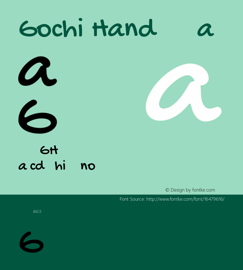 Gochi Hand Regular Version 1.001 Font Sample