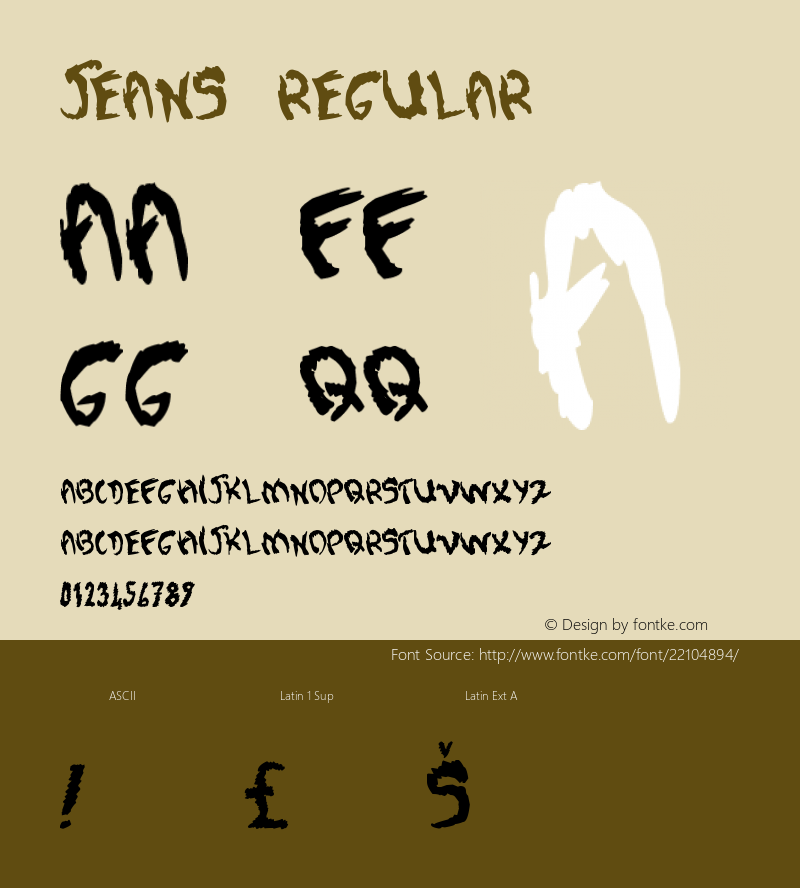 Jeans Version 001.001 Font Sample