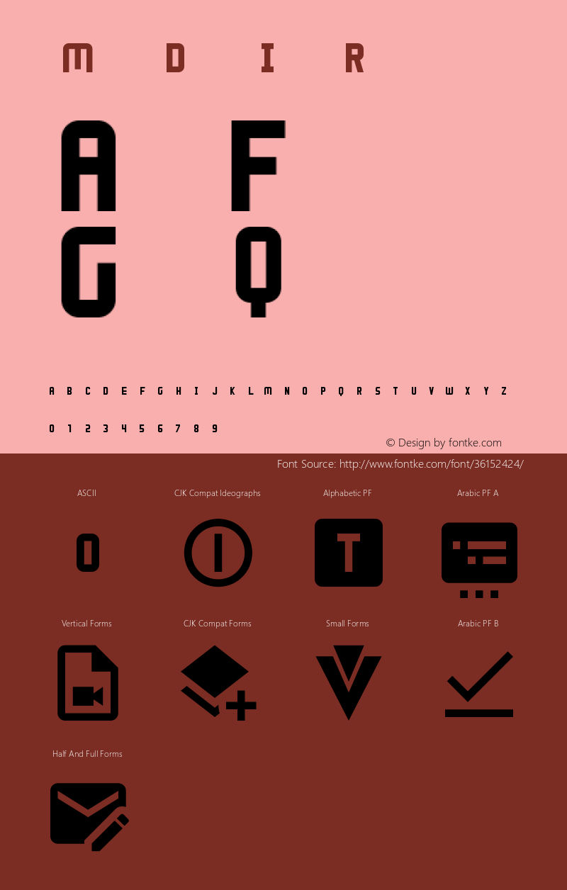 Material Design Icons Version 1.0 Font Sample