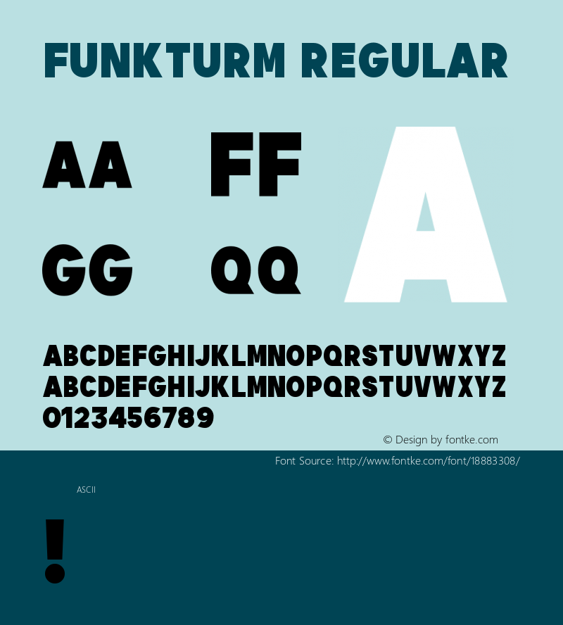 Funkturm Regular Version 1.000 Font Sample