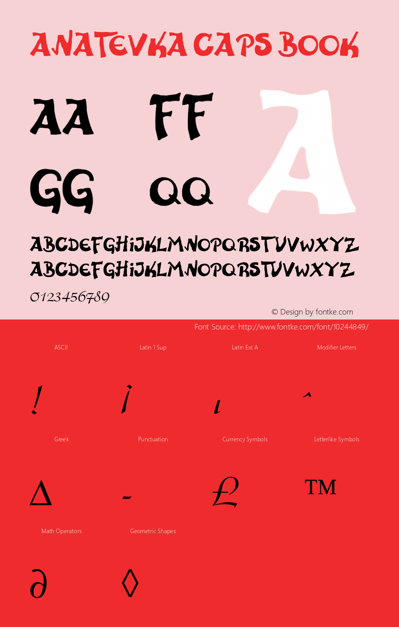 Anatevka Caps Book Version 1.50 Font Sample