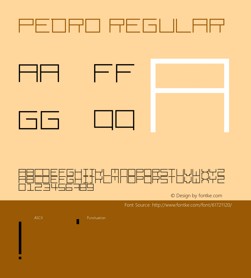 Pedro Regular Version 1.0 Font Sample
