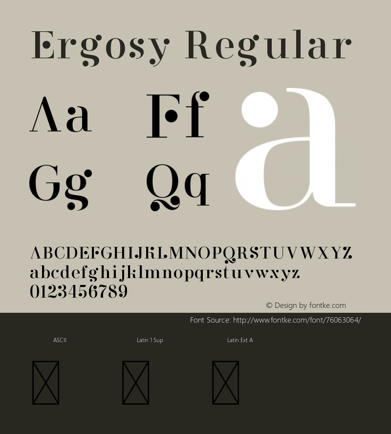 Ergosy Version 1.001;Fontself Maker 3.5.1 Font Sample