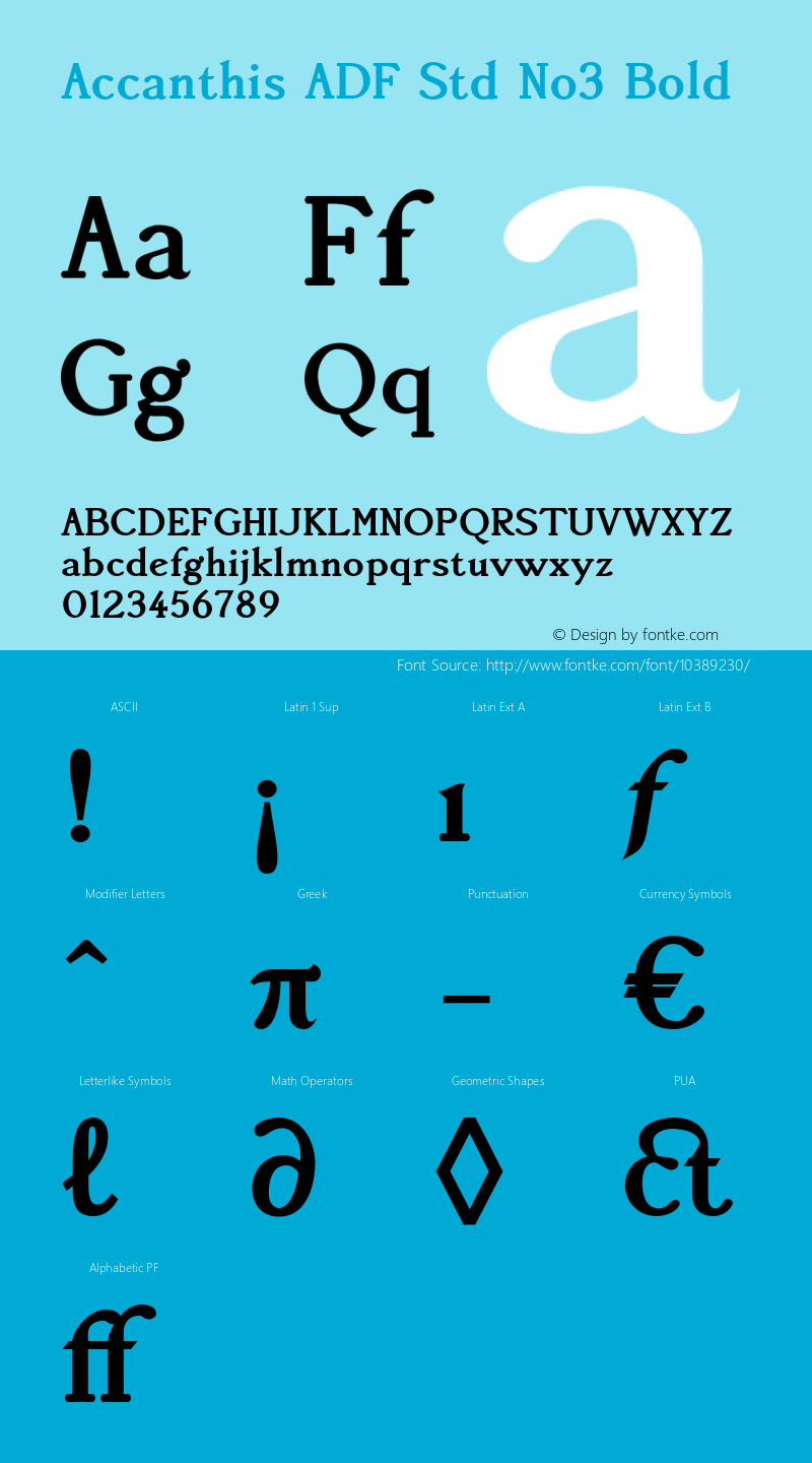 Accanthis ADF Std No3 Bold Version 1.008;FFEdit Font Sample