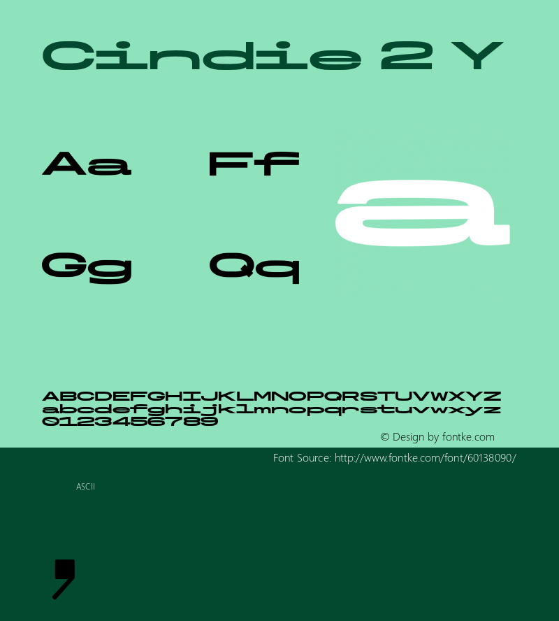 Cindie2-Y Version 1.000 Font Sample